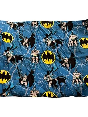 Batman Pillow Case, Pillow Cover Hand Sewn 14 by 14